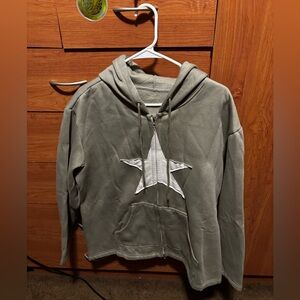 Army Green Star Sweater